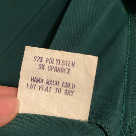 Ruby Rox Vintage Emerald Green Ruffle Hem Spaghetti Strap Mini Dress Size Small - Picture 7 of 8